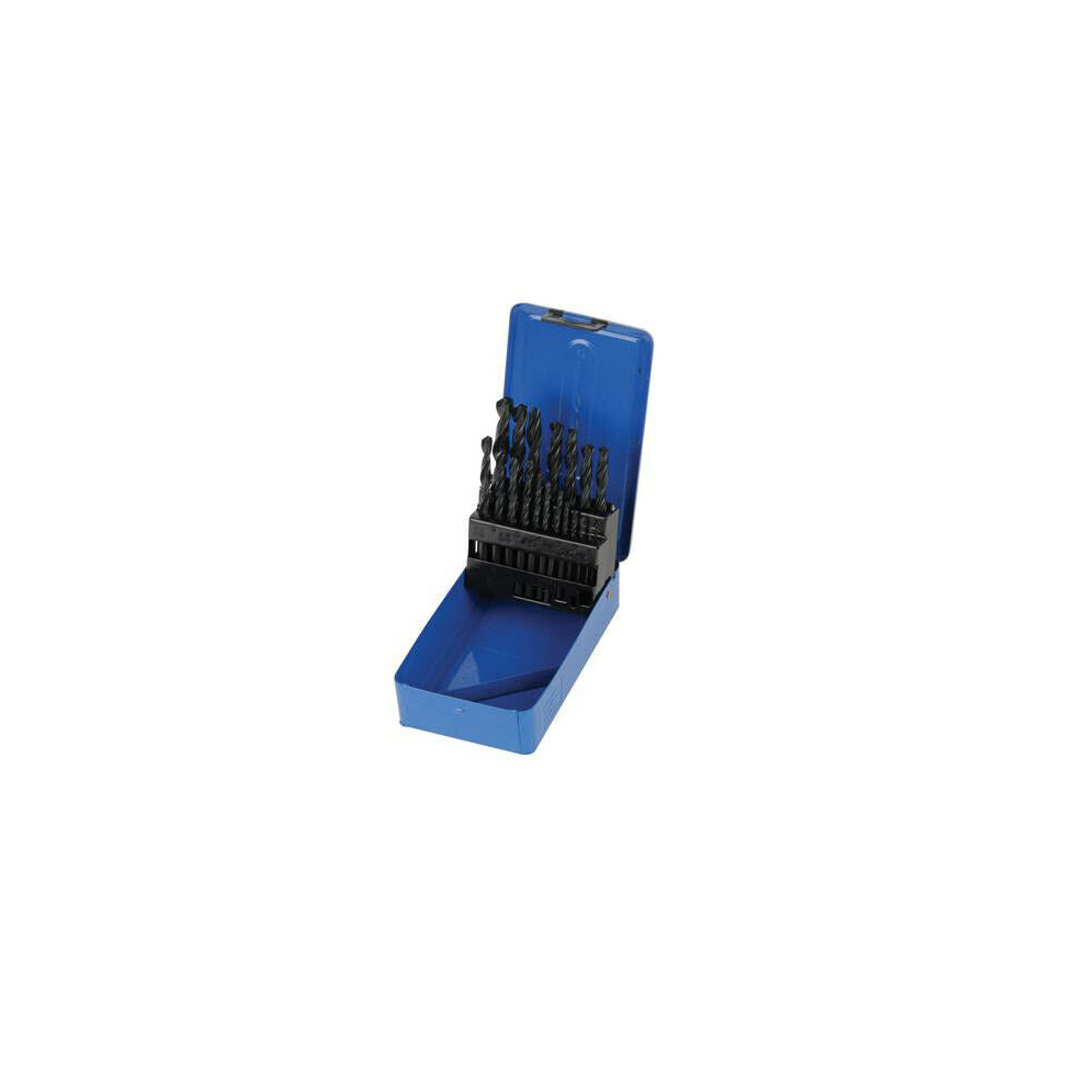 19 Piece 1mm 10mm HSS Jobber Drill Bit Set 0.5mm Increment Metal Plastic Wood