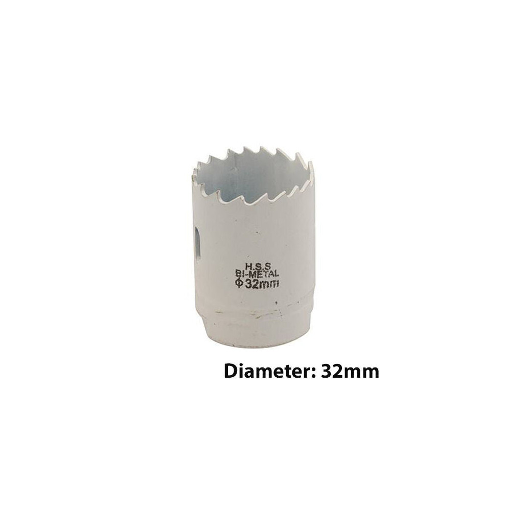 Bi Metal Core Drill Bits 32mm Diameter HSS STEEL Wood Hole Saw Worktop Cutters