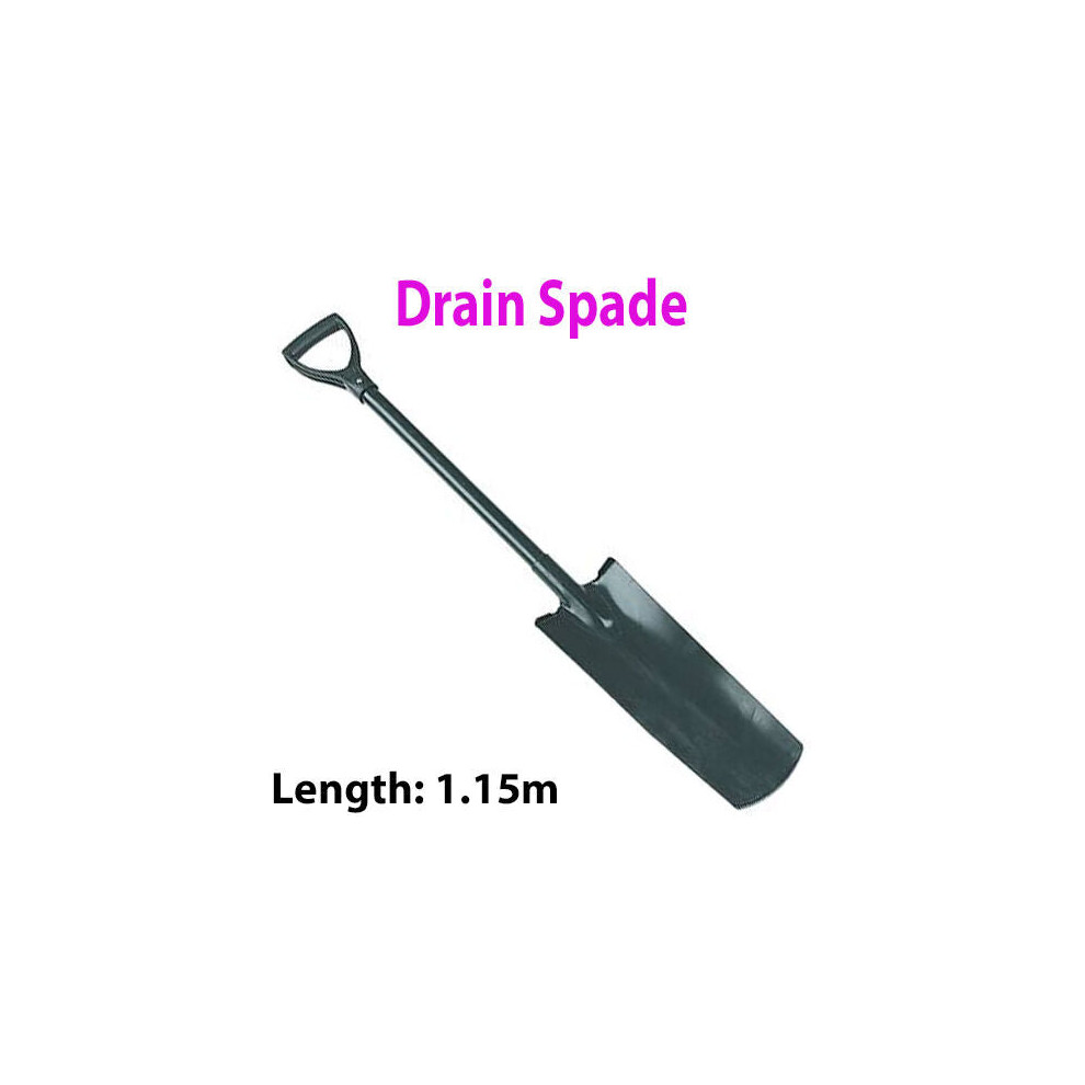 Heavy Duty 1150mm Digging Drain Spade PYD Handle Fence Post Gardening Land Tool