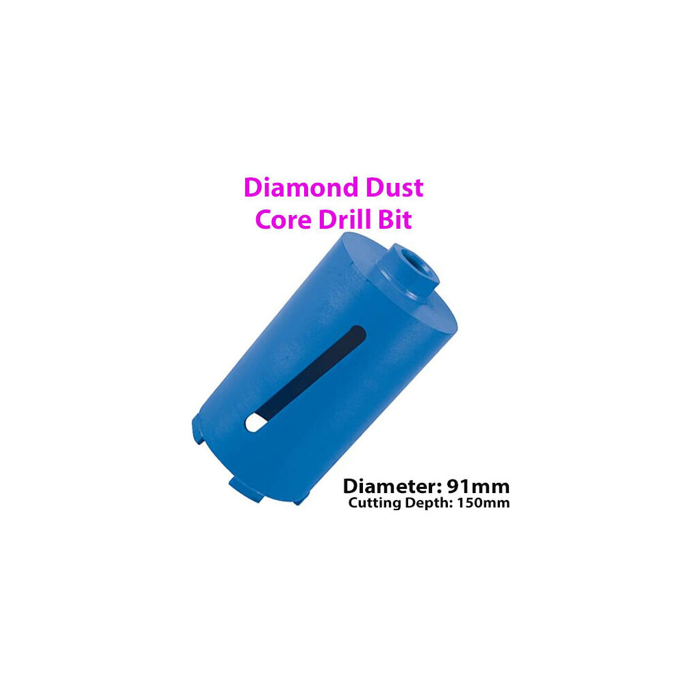 91mm x 150mm Diamond Core Drill Bit Hole Cutter For Brick Wall / Concrete Block