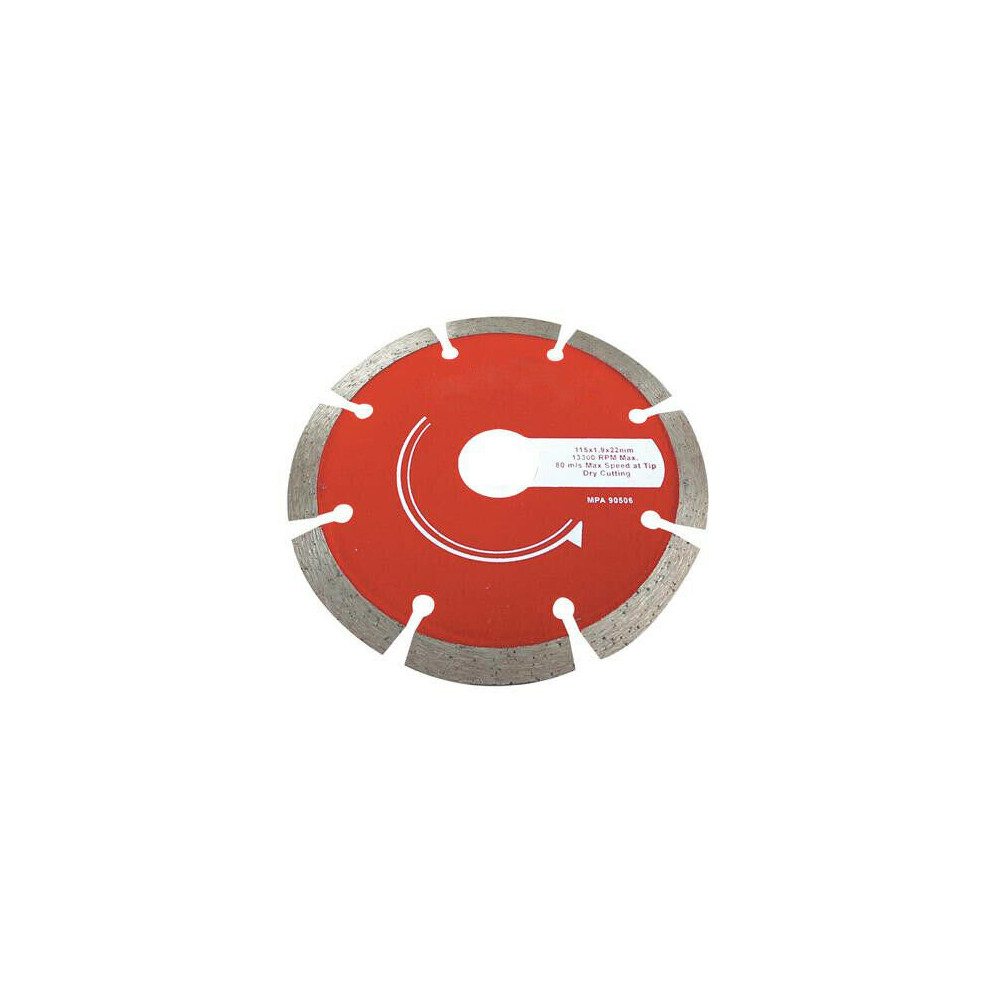 Loops 115Mm X 22.2Mm Concrete & Stone Cutting Diamond Blade Roof Tiles Slabs Pipes