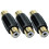 Loops 3 RCA PHONO Coupler Female To Socket Audio Adapter Connector Gender Changer 1