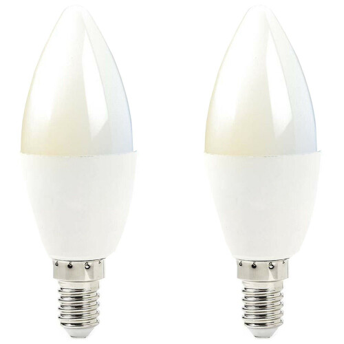 Loops 2x WiFi Colour Change LED Light Bulb 4.5W E14 Warm Cool White Mini Dimmable Lamp