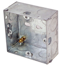 QTY 5 47mm Single Metal Back Box 1 Gang Wall Pattress UK Flush Mount