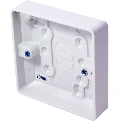 Loops 5x 38mm Deep Single Plastic Surface Mounted Back Box 1 Gang Wall Pattress Outlet