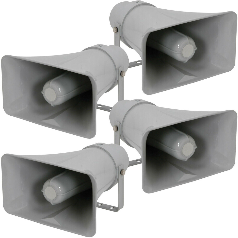 Loops 4X Active Cctv Horn Speaker 12Vdc 25W Dvr Ip Camera Ip66 Outdoor Weatherproof
