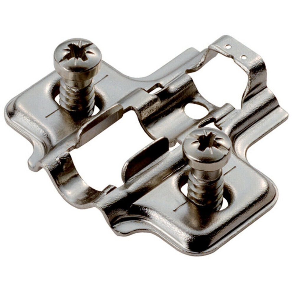 Loops Mounting Plate For Soft Close Hinges With Euro Screw Bright Zinc Plated
