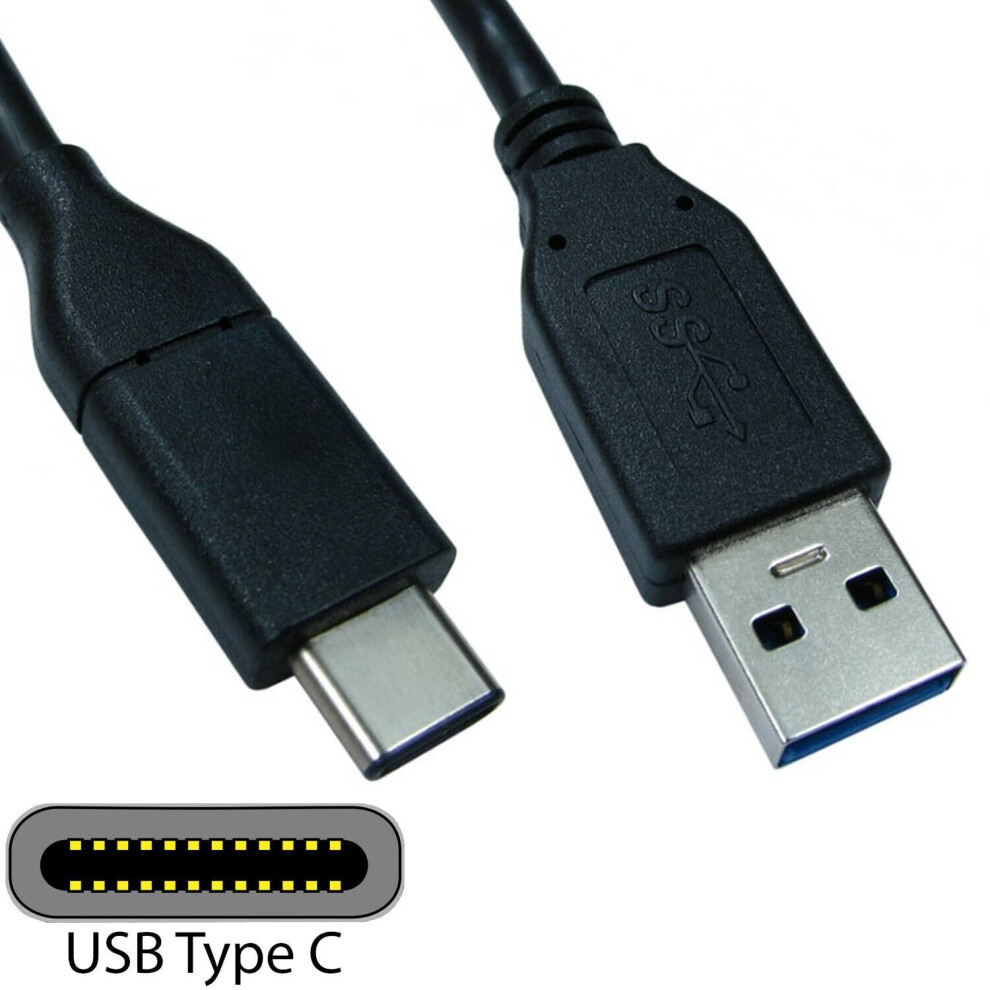 1m USB 3.1 Type C Male to Standard A Plug Cable Lead Mini Phone Power Charger