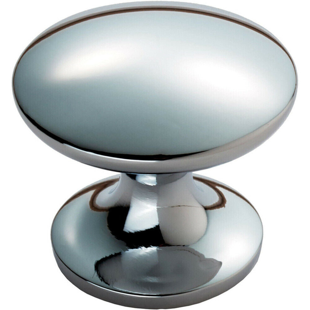 Loops Fingertip Cabinet Door Knob 30Mm Diameter Polished Chrome Cupboard Handle