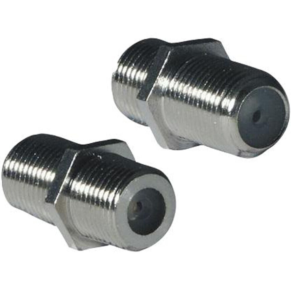 F Type Screw Connector Female Socket Coupler Adapter Sat Coax Cable Joiner Plug