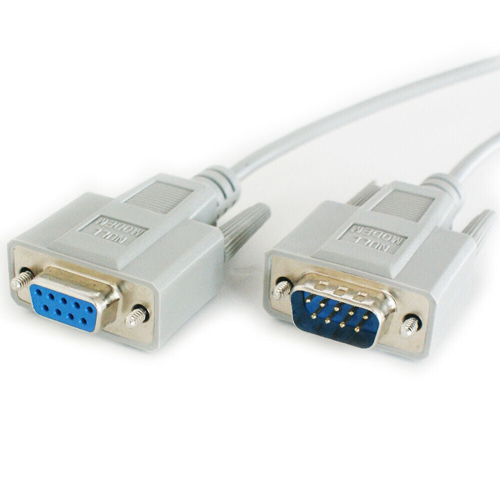 Loops 5M 9 Way Rs232 Male To Female Straight Extension Cable Lead Serial Pin D9