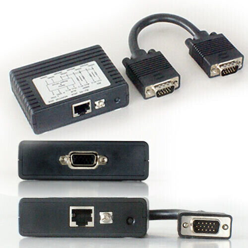 Loops VGA Over CAT5e CAT6 Cable Extender Balun Kit 130m Ethernet Laptop Projector