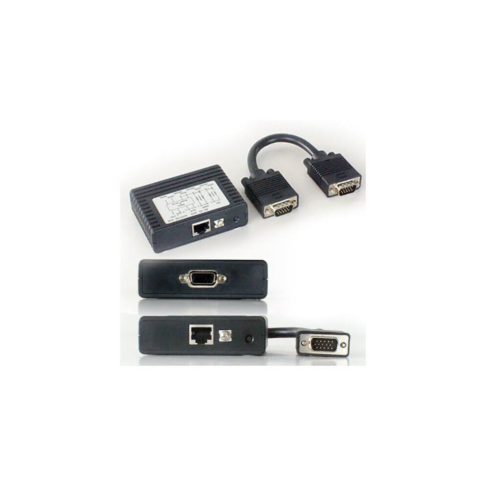 Loops Vga Over Cat5e Cat6 Cable Extender Balun Kit 130M Ethernet Laptop Projector