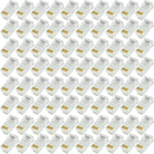 100x RJ45 CAT5e Cable Crimp Connectors Jack Plugs 8P8C Network Ethernet Data End
