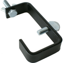 QTY 4x Black 50mm Steel Hook Lighting C/G Clamp Truss Bar Stage Bracket Lights
