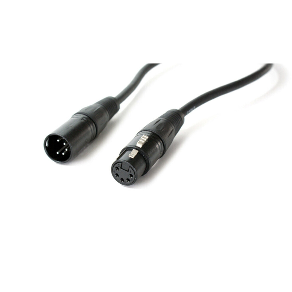 5x 3m 5 Pin XLR Male to Female DMX Lighting Cable DJ Gig LED Signal Light Lead