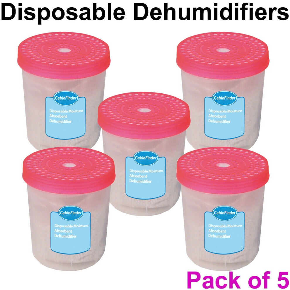 5x 0.7L Disposable Moisture Absorber Dehumidifier Interior Room Damp Preventer