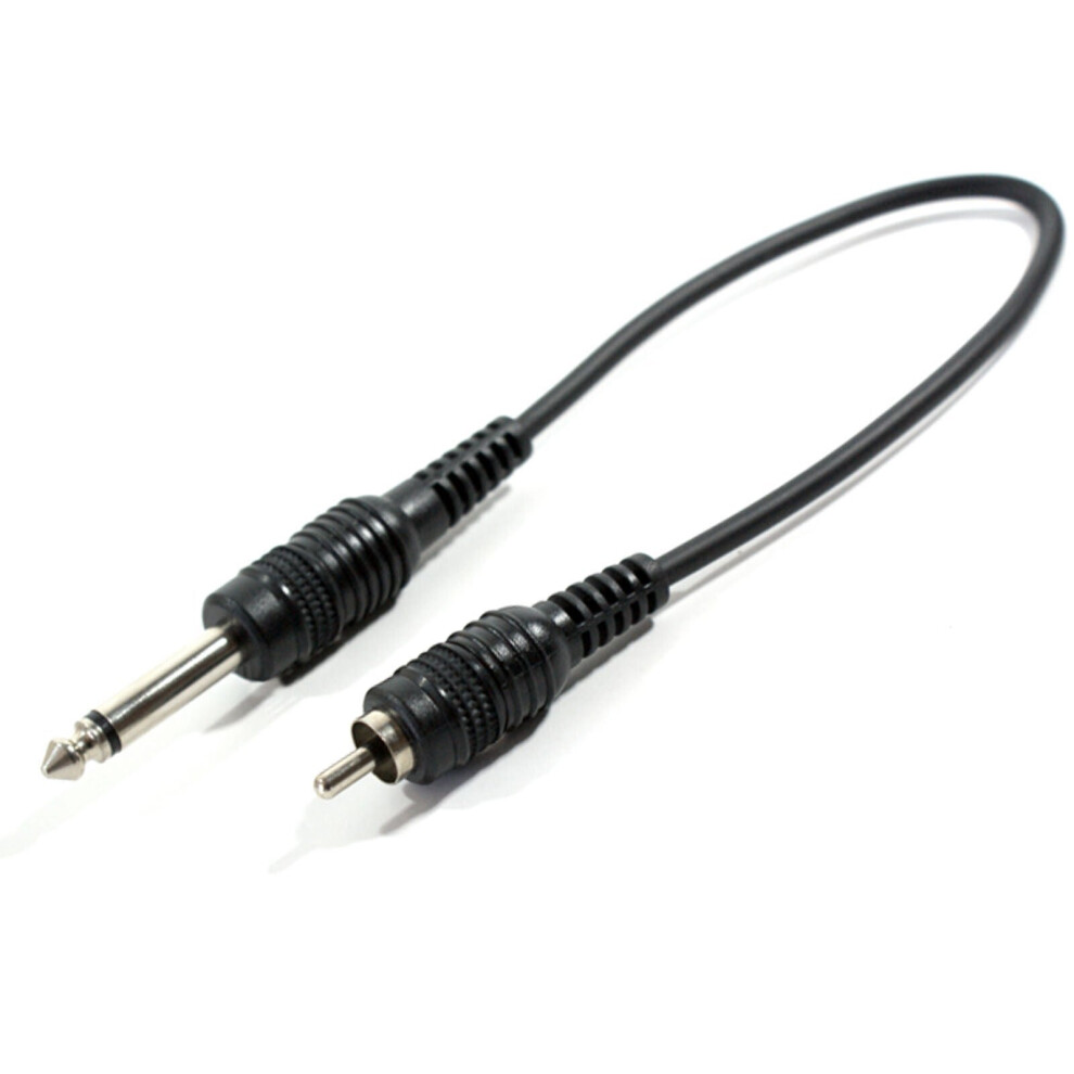 3M 1 RCA Male Phono Male To 6.35mm (1/4") Jack Plug Cable Lead Mono 6.3mm