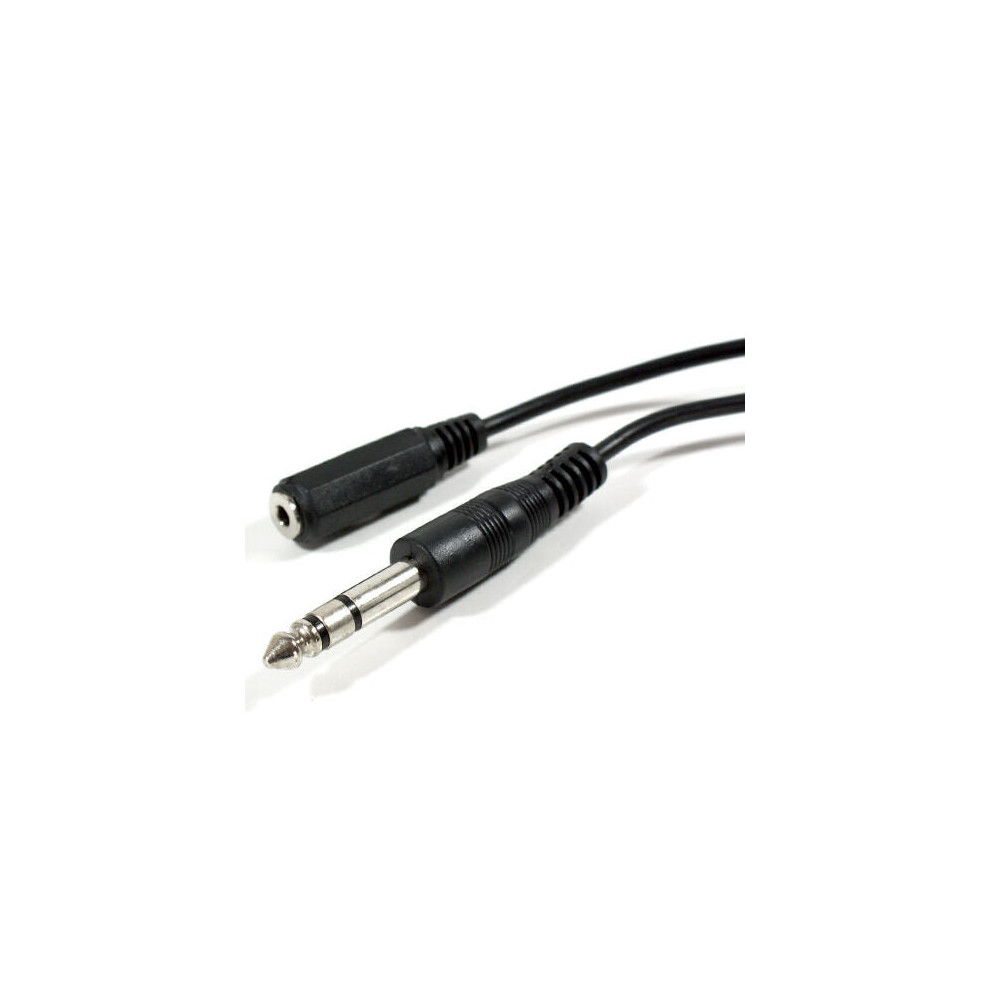 Loops 0.5M 6.35Mm Jack Plug To 3.5Mm Stereo Socket Patch Extension Cable 1/4" Headphone