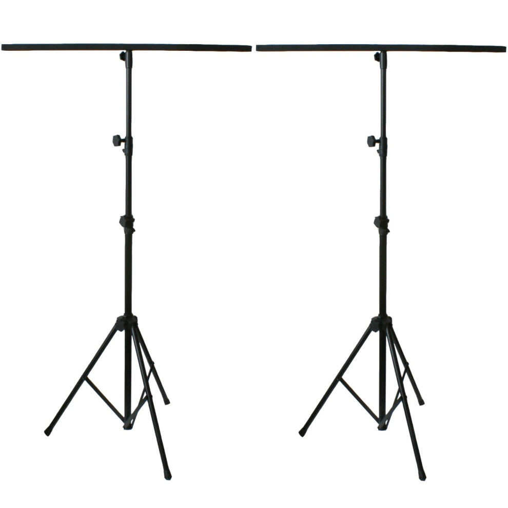 2x 2.5m Lighting Stand & Light Mounting T Bar Adjustable Photography Tripod Kit