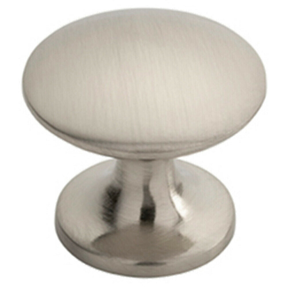 Loops Fingertip Cabinet Door Knob 30Mm Diameter Satin Nickel Cupboard Handle