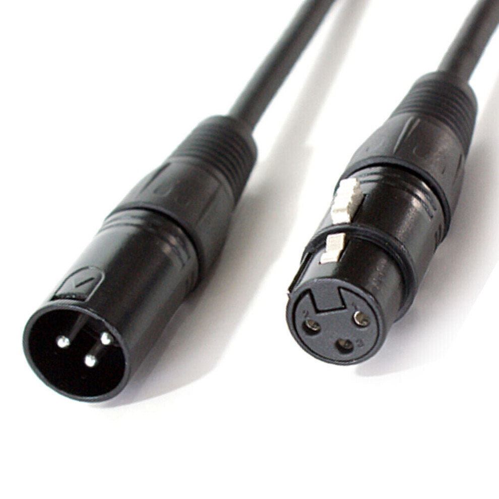 5m - 3 Pin XLR Male to Female DMX Lighting Cable  DJ Gig LED Signal Light Lead