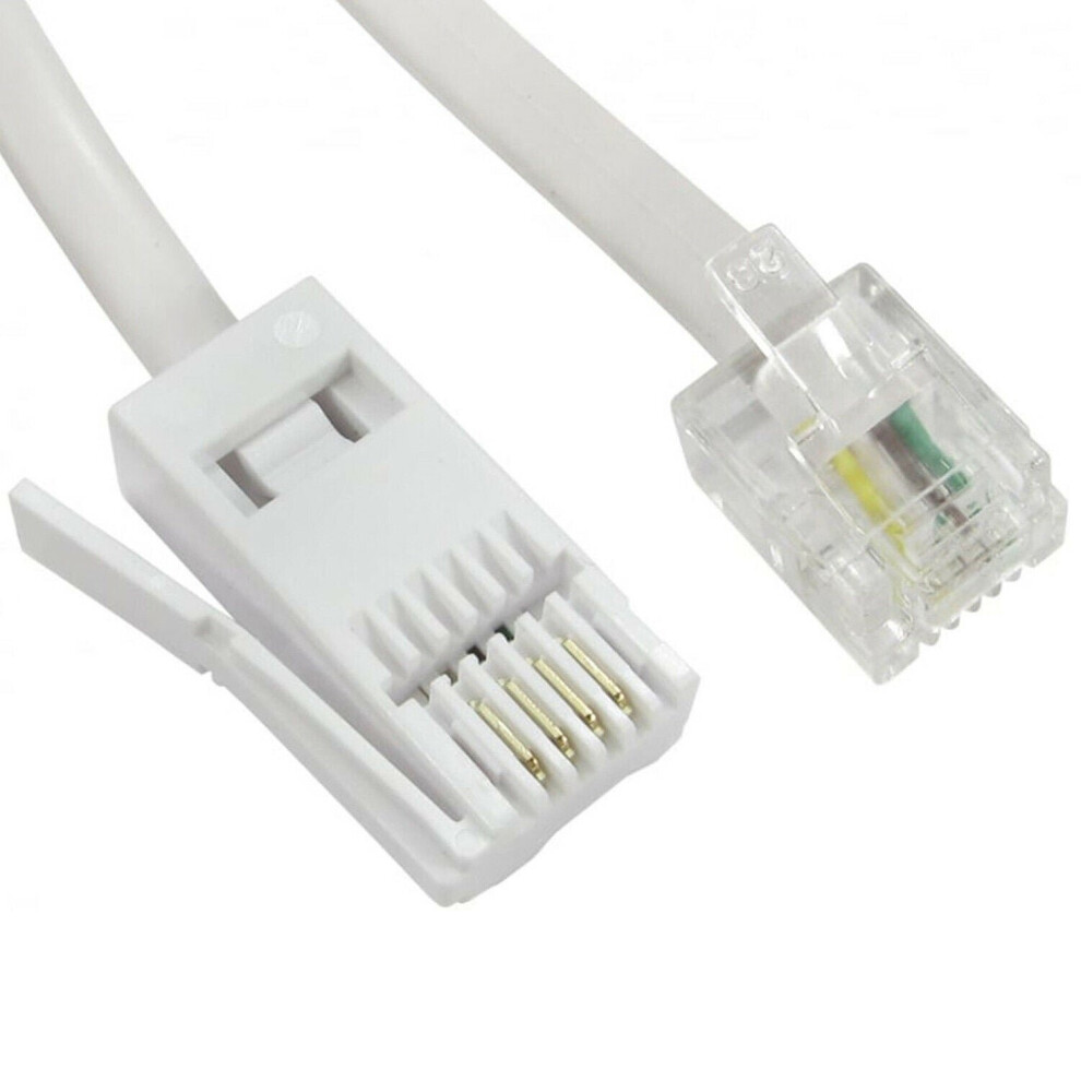 Loops 2M Bt Male To Rj11 Plug Cable Telephone To Modem / Router Lead Cable Tv & Sky