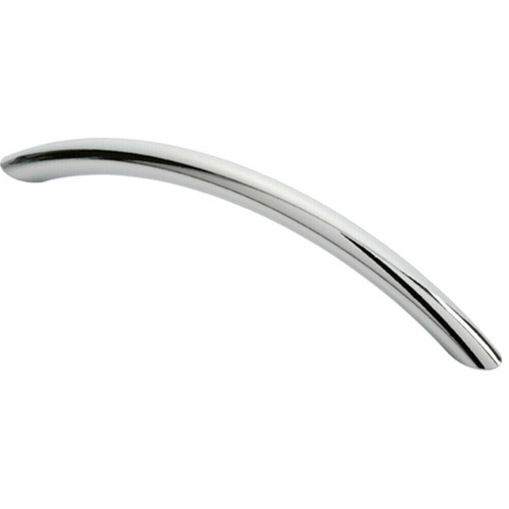 Curved Bow Cabinet Pull Handle 153 X 10Mm 128Mm Fixing Centres Chrome 5056492559927