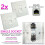 Loops 2x Single CAT6a Shielded Wall Plate Tool less RJ45 Ethernet Data Socket Outlet 1