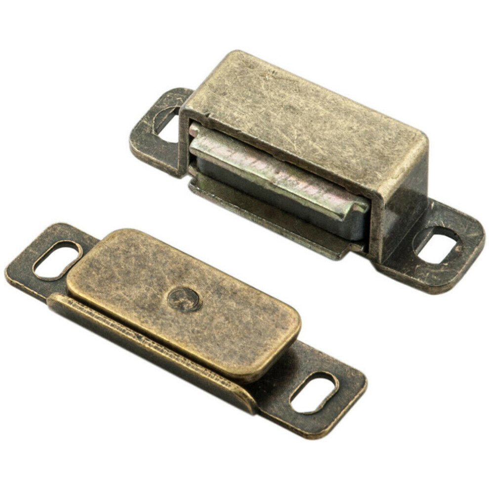 Magnetic Cupboard Door Catch 37mm Fixing Centres 6kg Pull Florentine Bronze