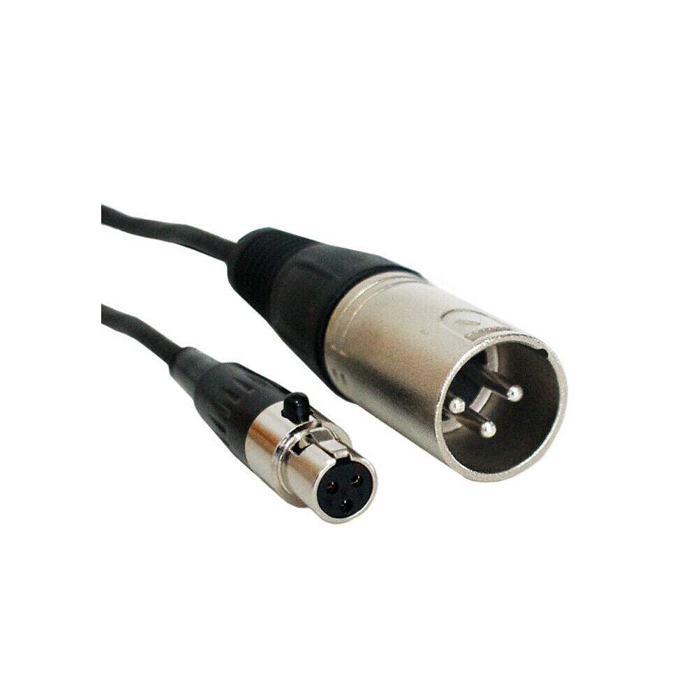 6m 3 Pin XLR Male to Mini XLR Female Microphone Cable Plug Socket Headset Lead