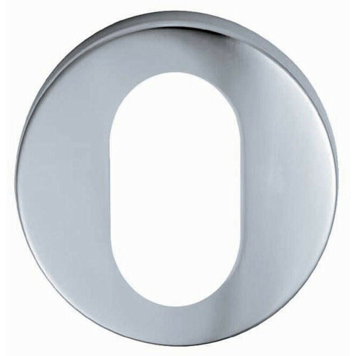 Loops 52mm Oval Profile Open Escutcheon 8mm Depth Concealed Fix Satin Steel