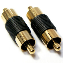 2x RCA PHONO Coupler Male To Plug Audio Adapter Connector Gender Changer Convert