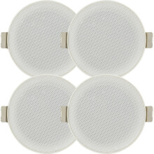2x PAIR 3" Mini Low Profile Ceiling Speaker 8 OHM 2 Way Compact Mount Slim Line