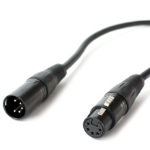 5x 0.5m 5 Pin XLR Male to Female DMX Lighting Cable Gig LED Signal Light Lead