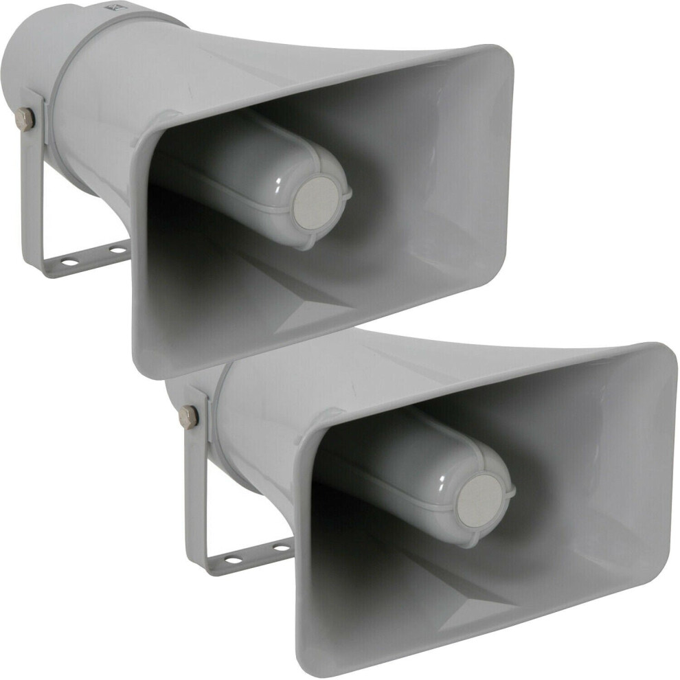 2X Active Cctv Horn Speaker 12Vdc 25W Dvr Ip Camera Ip66 Outdoor Weatherproof 5056524213209