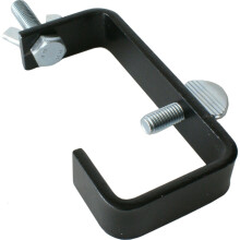 QTY 2x Black 50mm Steel Hook Lighting C / G Clamp Truss Bar Stage Bracket Lights