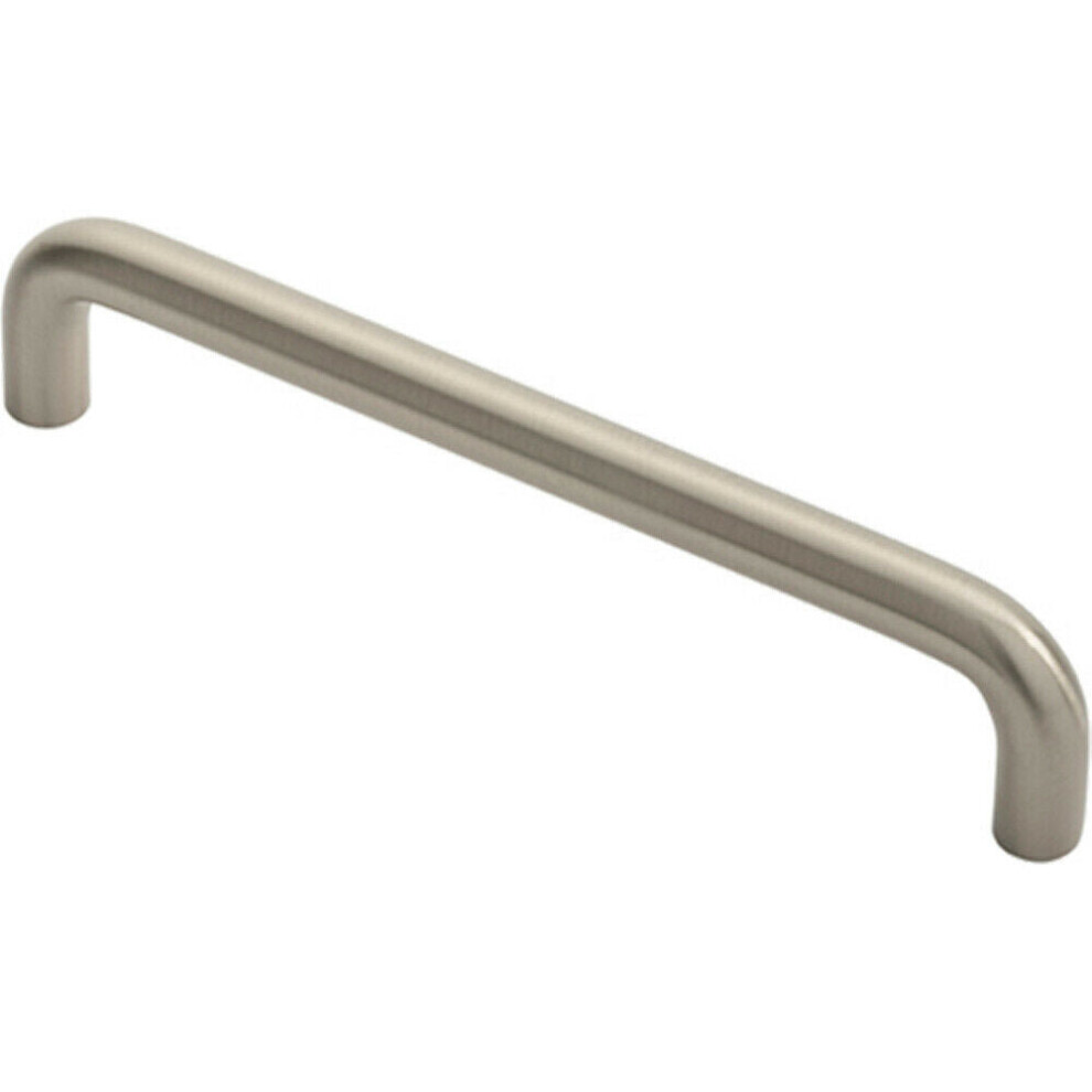 Loops Round D Bar Cabinet Pull Handle 138 X 10Mm 128Mm Fixing Centres Satin Nickel