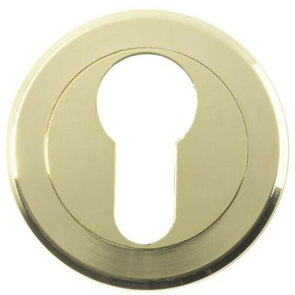 Loops 50Mm Euro Profile Round Escutcheon Beveled Edge Concealed Fix Stainless Brass
