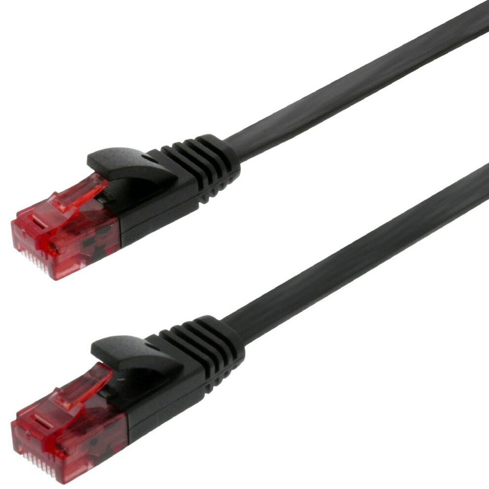 2x 0.5m CAT6 Internet Ethernet Data Patch Cable Copper RJ45 Router Network Lead