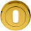 Loops 51mm Lock Profile Escutcheon Chamfered Edge Concealed Fix Stainless Brass 1