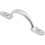 Loops Sash Window Bow Shaped Lift Handle 102 x 12mm 28mm Proj Satin Chrome 1