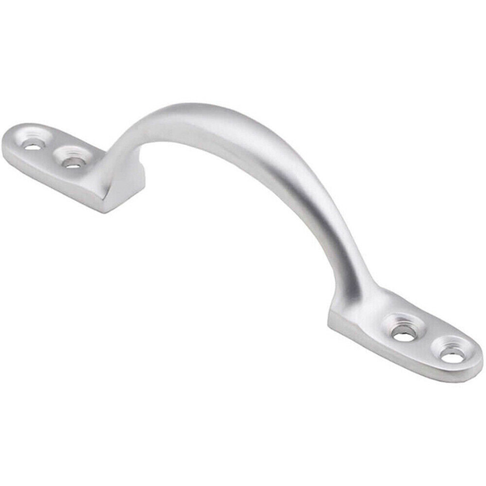 Loops Sash Window Bow Shaped Lift Handle 102 X 12Mm 28Mm Proj Satin Chrome