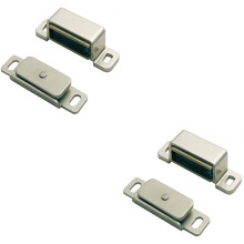 2x Magnetic Cupboard Door Catch 36.5mm Fixing Centres 3.5kg Pull Nickel Plated