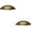 Loops 2x Traditional Cup Pull Handle 104 x 26mm 64mm Fixing Centres Antique Brass 1