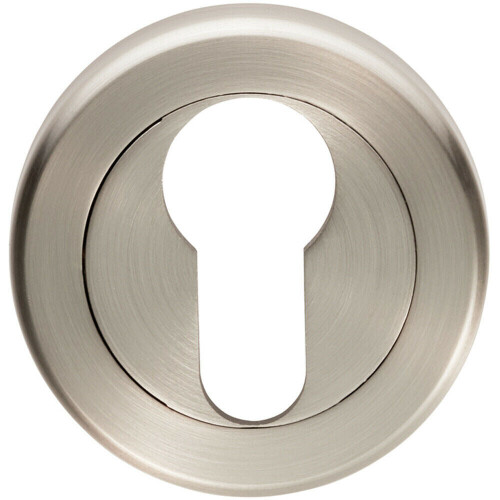 Loops 51mm Euro Profile Escutcheon Chamfered Edge Concealed Fix Satin Nickel