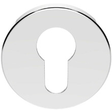 51mm Euro Profile Round Escutcheon 8mm Depth Concealed Fix Polished Chrome