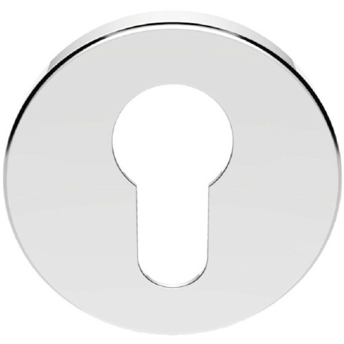 Loops 51mm Euro Profile Round Escutcheon 8mm Depth Concealed Fix Polished Chrome