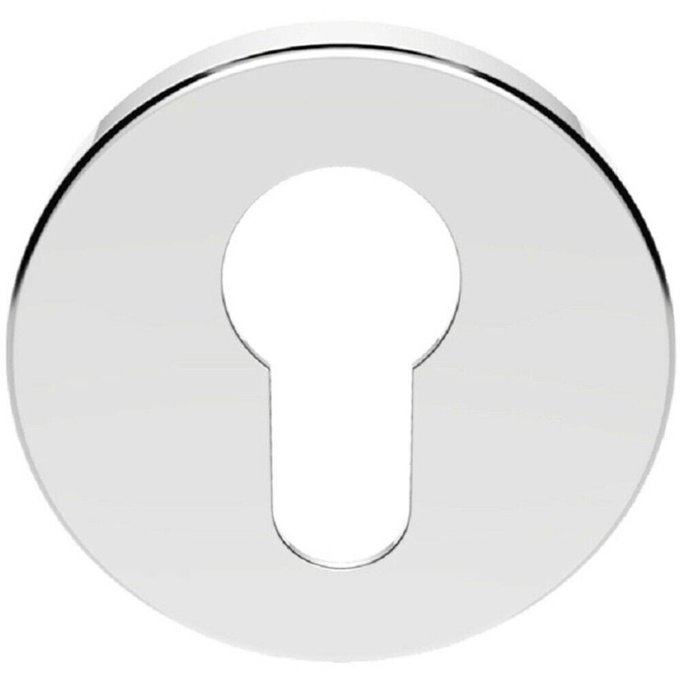 51Mm Euro Profile Round Escutcheon 8Mm Depth Concealed Fix Polished Chrome 5056492560145