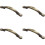 Loops 4x Stepped Edge Cupboard Bow Pull Handle 76mm Fixing Centres Burnished Brass 1